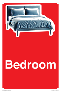 IV14290: Bedroom Dementia Sign Red