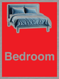 IV14290: Bedroom Dementia Sign Red