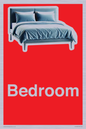 IV14290: Bedroom Dementia Sign Red