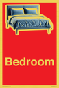 IV14290: Bedroom Dementia Sign Red