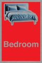 IV14290: Bedroom Dementia Sign Red