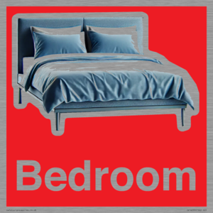 IV14290: Bedroom Dementia Sign Red