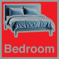 IV14290: Bedroom Dementia Sign Red