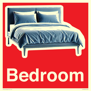 IV14290: Bedroom Dementia Sign Red