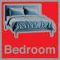 IV14290: Bedroom Dementia Sign Red