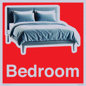 IV14290: Bedroom Dementia Sign Red