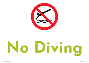 IV14730: No Diving -house brand