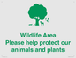 IV16905: Wildlife Area Please Help Protect our animals and plants