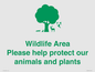 IV16905: Wildlife Area Please Help Protect our animals and plants