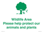 IV16905: Wildlife Area Please Help Protect our animals and plants