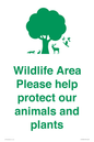 IV16905: Wildlife Area Please Help Protect our animals and plants