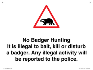 IV16937: No Badger Hunting It is illegal