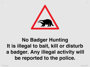 IV16937: No Badger Hunting It is illegal