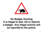 IV16937: No Badger Hunting It is illegal