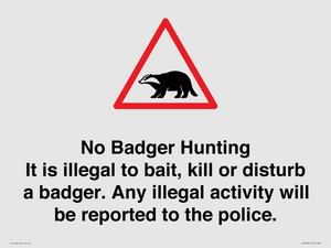 IV16937: No Badger Hunting It is illegal