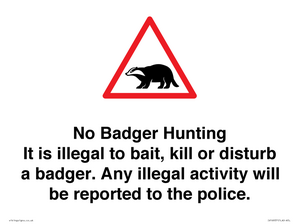IV16937: No Badger Hunting It is illegal