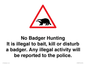 IV16937: No Badger Hunting It is illegal