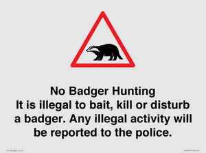IV16937: No Badger Hunting It is illegal