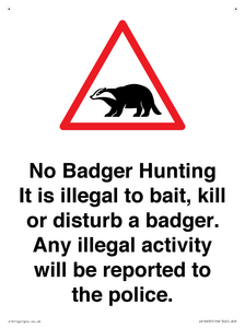 IV16937: No Badger Hunting It is illegal