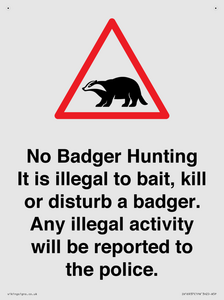 IV16937: No Badger Hunting It is illegal