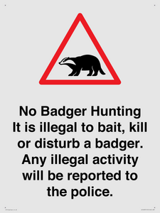 IV16937: No Badger Hunting It is illegal