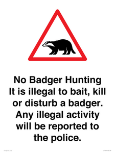 IV16937: No Badger Hunting It is illegal
