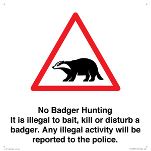 IV16937: No Badger Hunting It is illegal