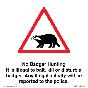 IV16937: No Badger Hunting It is illegal