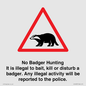 IV16937: No Badger Hunting It is illegal