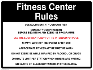 IV5301: Fitness Center Rules