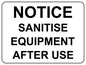 IV5309: Sanitise equipment after use