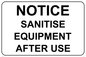 IV5309: Sanitise equipment after use