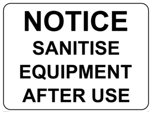 IV5309: Sanitise equipment after use