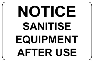 IV5309: Sanitise equipment after use