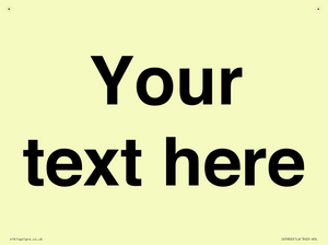 IV5902: Custom plain information sign. Black text