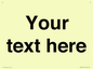 IV5902: Custom plain information sign. Black text