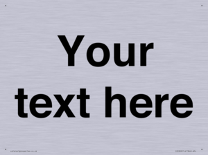 IV5902: Custom plain information sign. Black text