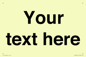 IV5902: Custom plain information sign. Black text