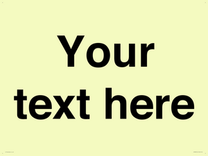 IV5902: Custom plain information sign. Black text