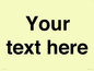 IV5902: Custom plain information sign. Black text