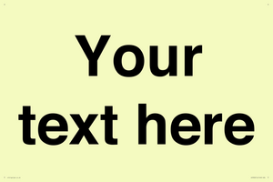 IV5902: Custom plain information sign. Black text