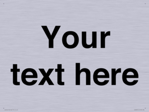 IV5902: Custom plain information sign. Black text