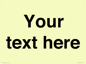 IV5902: Custom plain information sign. Black text