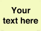 IV5902: Custom plain information sign. Black text