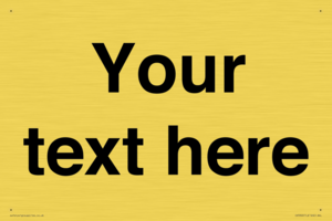 IV5902: Custom plain information sign. Black text