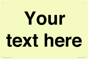 IV5902: Custom plain information sign. Black text