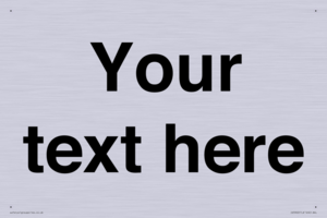 IV5902: Custom plain information sign. Black text