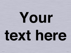 IV5902: Custom plain information sign. Black text
