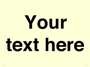 IV5902: Custom plain information sign. Black text