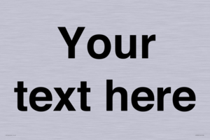 IV5902: Custom plain information sign. Black text